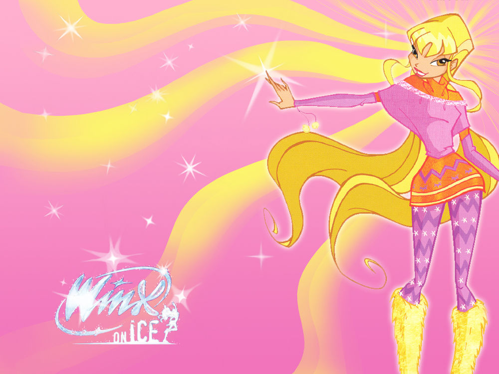 Обои для рабочего стола winx on ice (стелла в зимнем костюме)