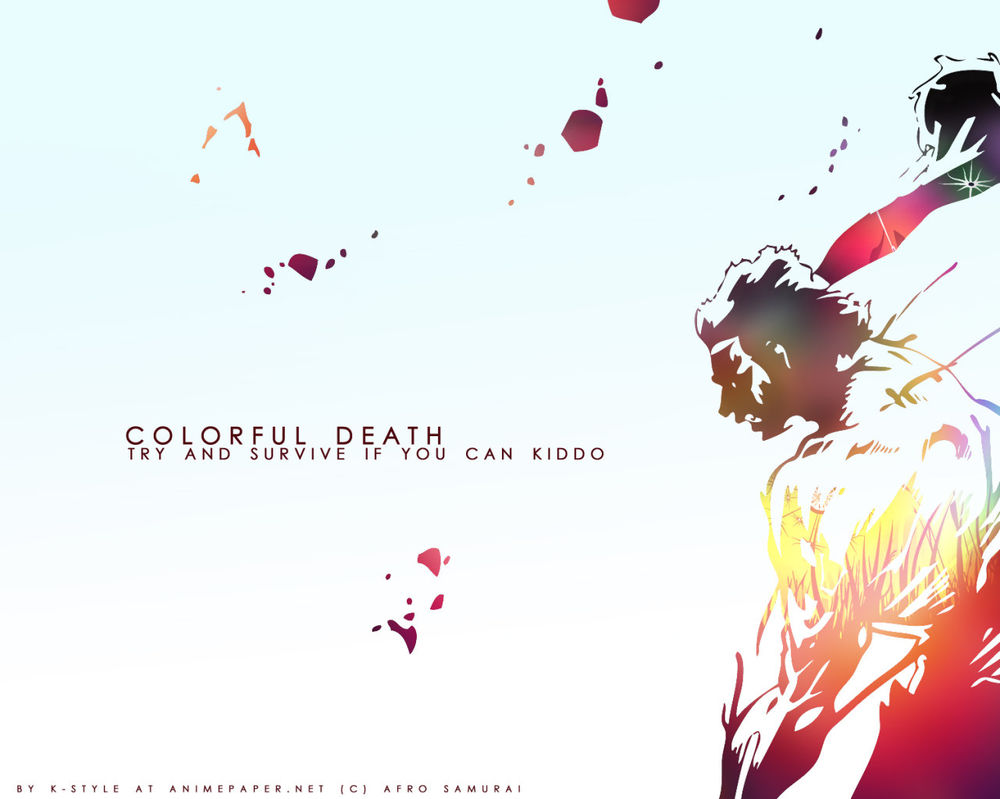 Обои для рабочего стола Colorful death. Try and survive if you can kiddo