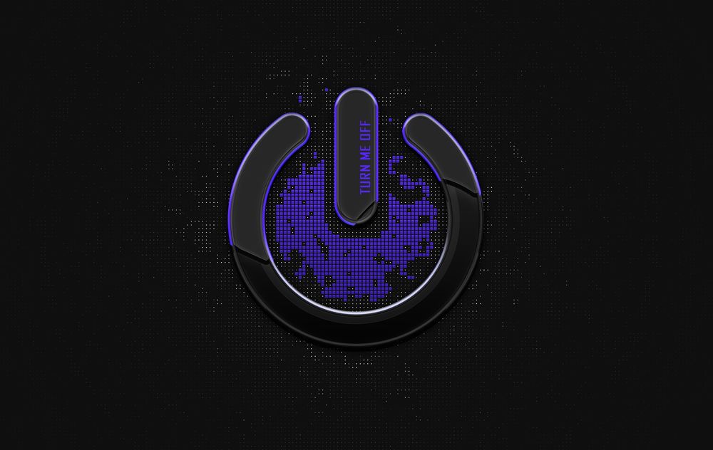 Обои для рабочего стола Кнопка power (turn me off)