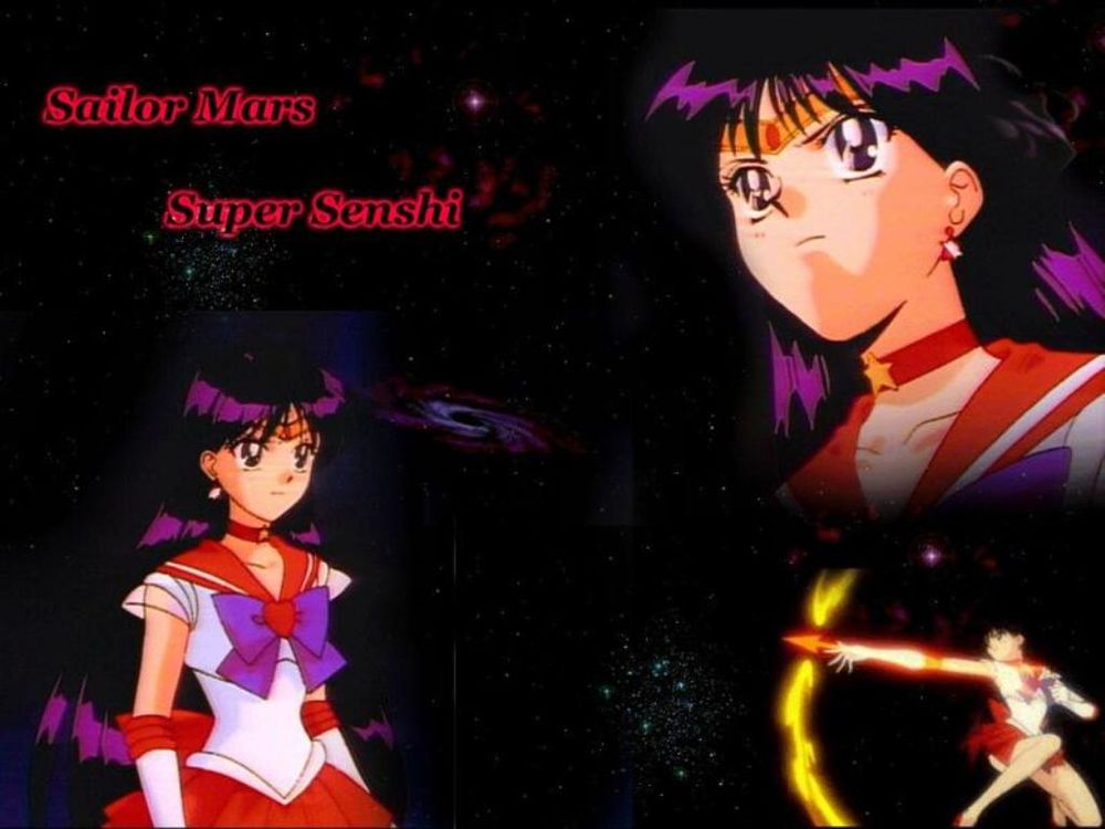 Обои для рабочего стола Sailor Mars Super Senshi