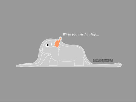 Обои на рабочий стол When you need a help...samsung mobile