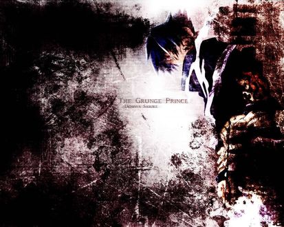 Обои на рабочий стол The Grunge Prince Uchiwa Sasuke