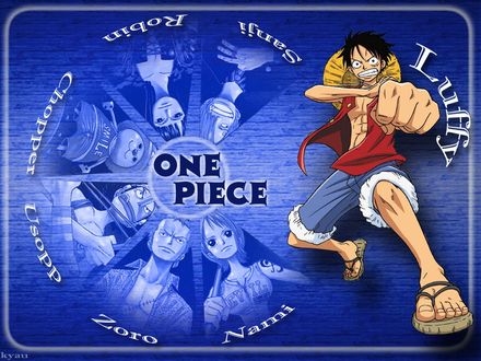 Обои на рабочий стол One piece - Luffy, Nami. Zoro. Usopp. Chopper