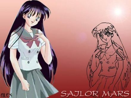 Обои на рабочий стол Sailor Mars