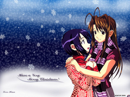 Обои на рабочий стол Love Hina - Have a very Merry Christmas