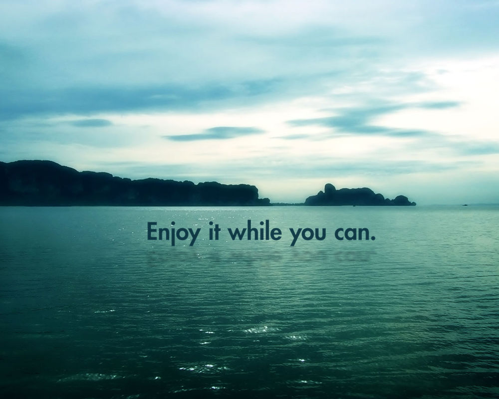 Обои для рабочего стола Enjoy it while you can
