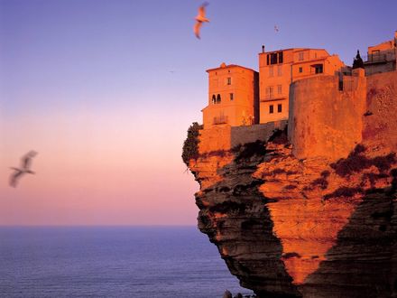 Обои на рабочий стол Bonifacio fortress corsica