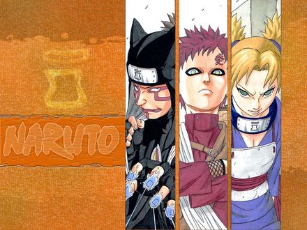 Обои на рабочий стол Команда песка (Naruto)