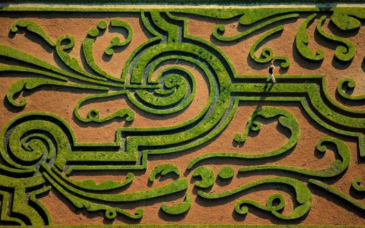 Обои на рабочий стол Gardens at the Chateau of Vaux-le-Vicomte