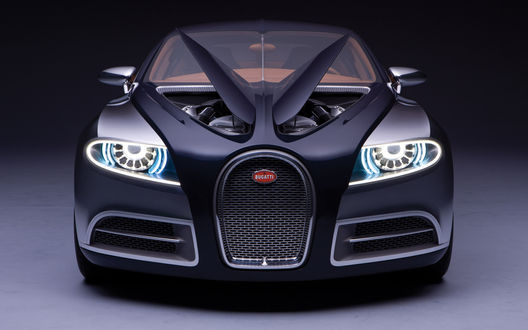 Обои на рабочий стол Нарисованная машина Bugatti