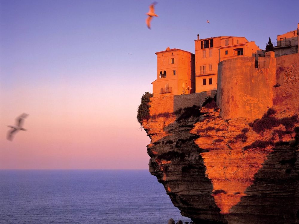 Обои для рабочего стола Bonifacio fortress corsica