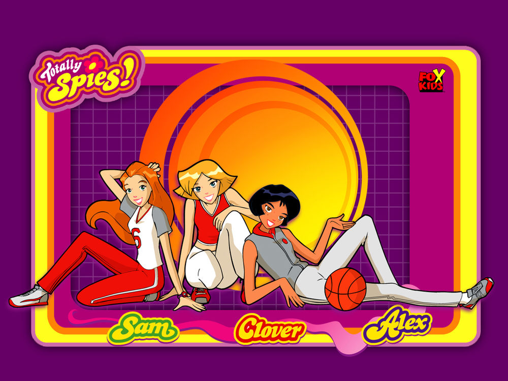 Обои для рабочего стола Totally spies Sam. Clover. Alex (fox kids)