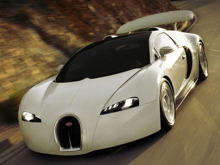 Обои на рабочий стол White Bugatti Veyron