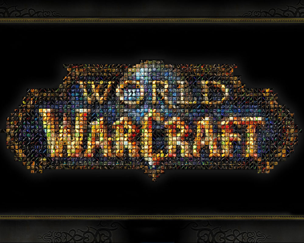 Обои на рабочий стол Название игры составлено из ярлыков заклинаний (World  of WorCraft), обои для рабочего стола, скачать обои, обои бесплатно