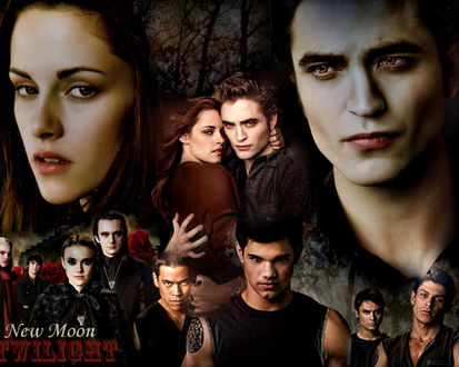 Обои на рабочий стол Twilight New Moon все герои фильма