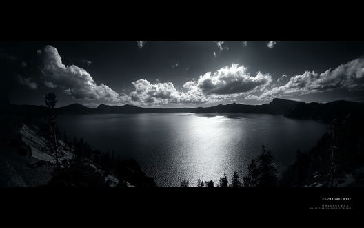 Обои на рабочий стол Crater lake west (Gallery of art Gallery.artofgragmartin.com)