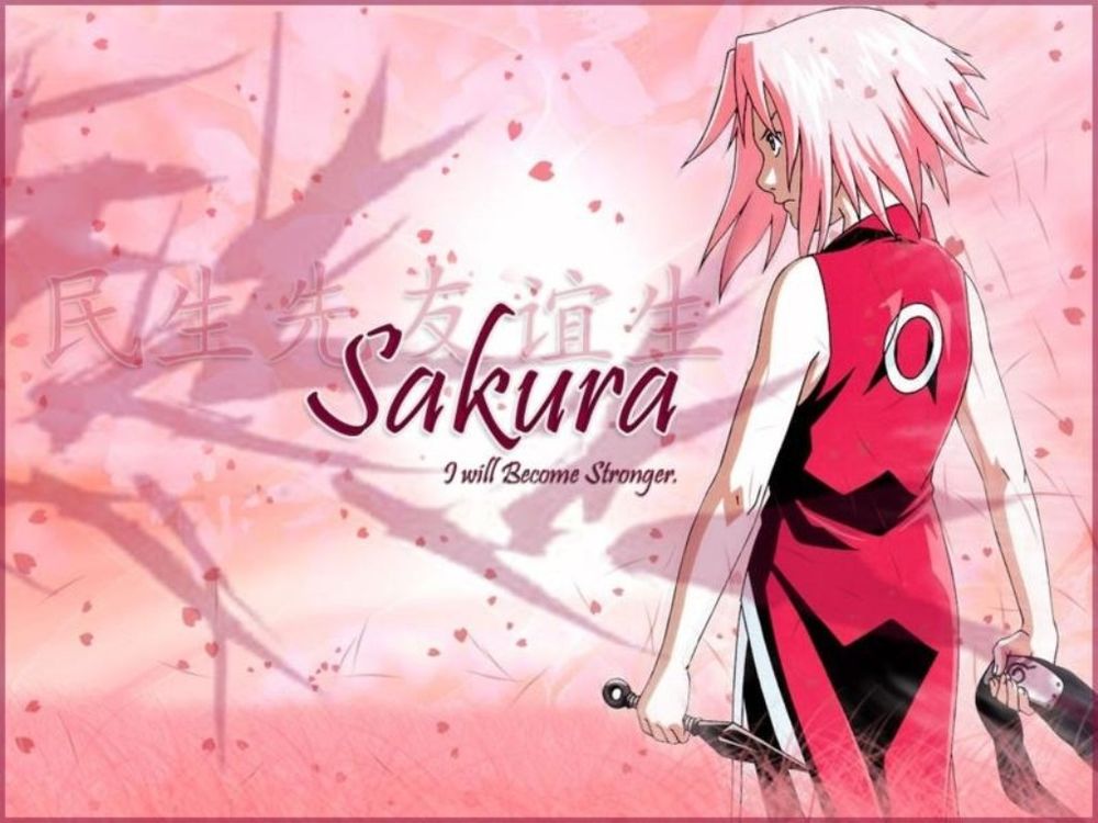 Обои для рабочего стола Сакура, аниме Наруто (Sakura. I will Become stronger.)