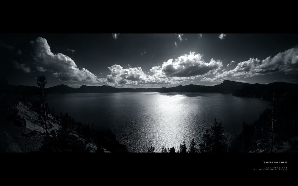 Обои для рабочего стола Crater lake west (Gallery of art Gallery.artofgragmartin.com)
