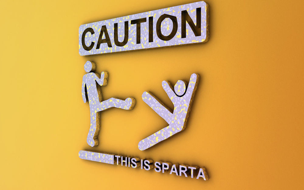 Обои для рабочего стола CAUTION this is Sparta