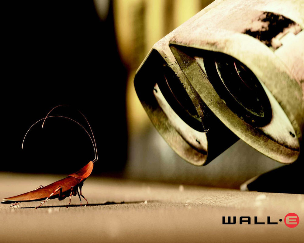 Обои для рабочего стола Wall-E и таракан