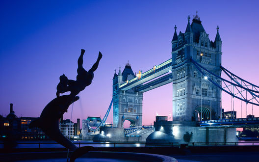 Обои на рабочий стол Tower Bridge (London). Мост Тауер Бридж в Лондоне (Великобритания)