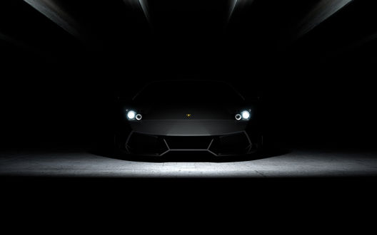 Обои на рабочий стол Lamborghini Murcielago во тьме