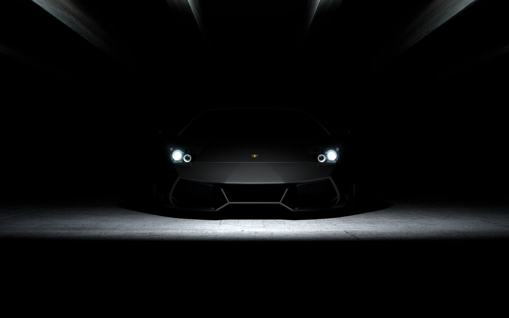 Обои для рабочего стола Lamborghini Murcielago во тьме