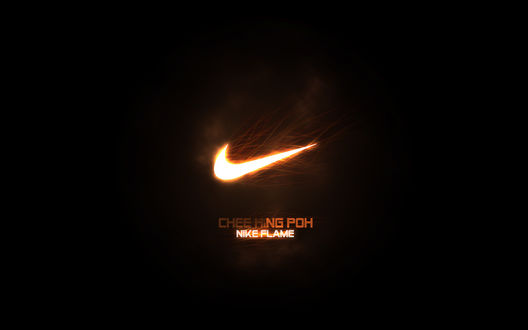 Обои на рабочий стол Логотип Nike (Сhee hing poh Nike Flame)
