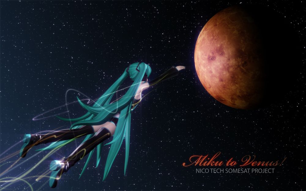 Обои для рабочего стола Miku to Venus. Nico Tech somesat project
