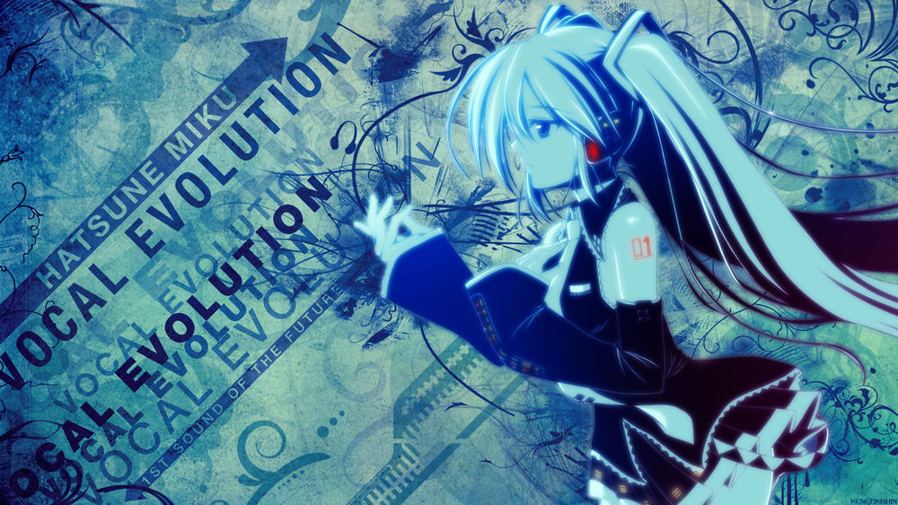 Обои для рабочего стола Hatsune miku-Vokal evolution Аниме Вокалоид (1st sound of the future)