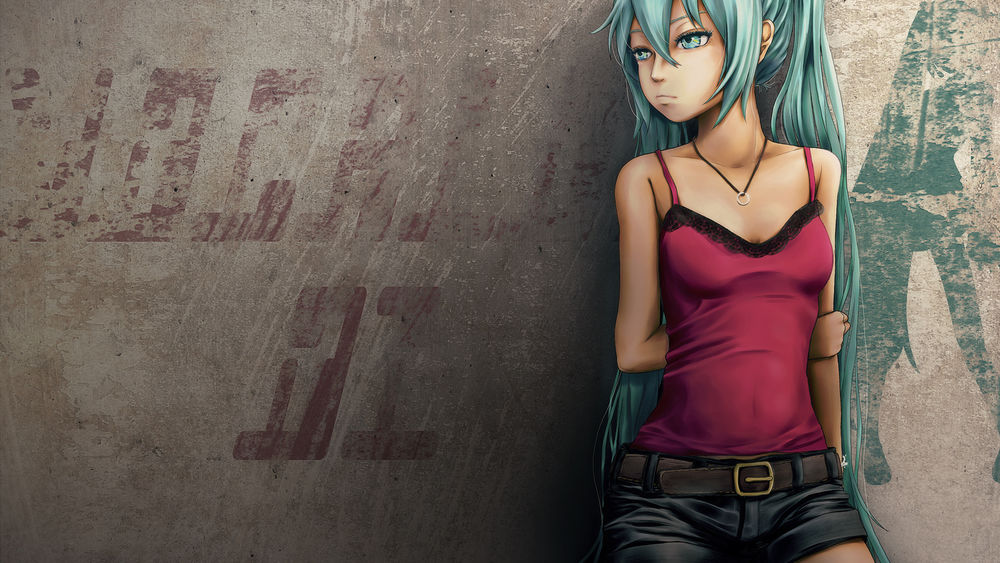 Обои для рабочего стола Вокалоид Хатсуне Мику (Vocaloid)