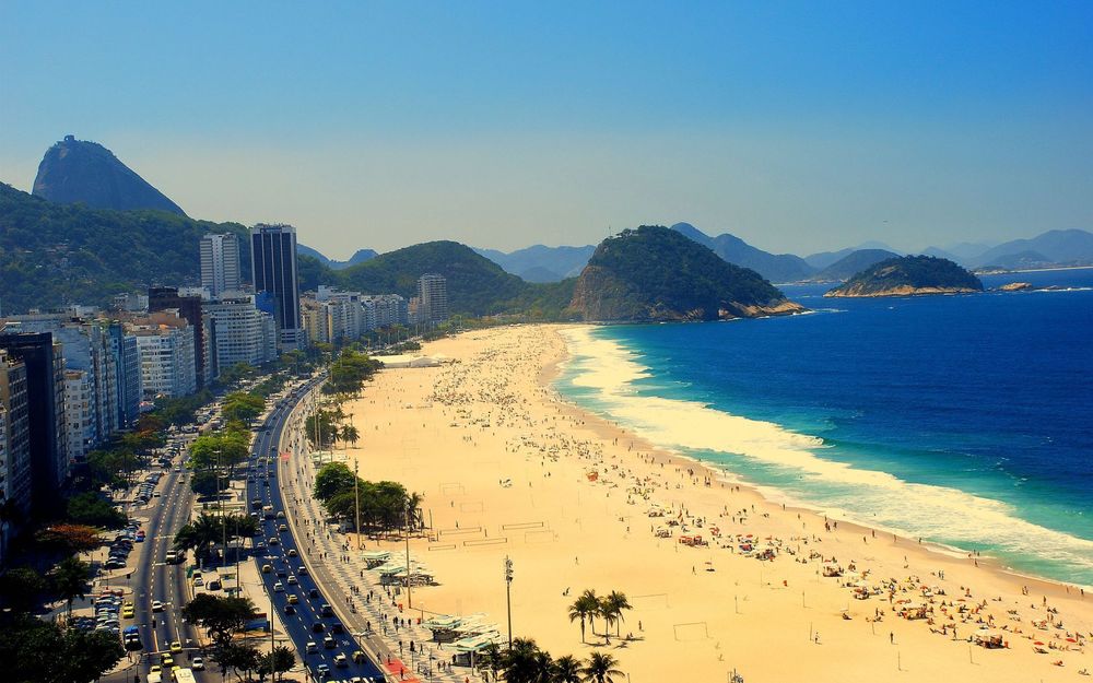 Обои для рабочего стола Пляж в Рио Де Жанейро / Rio De Janeiro Бразилия