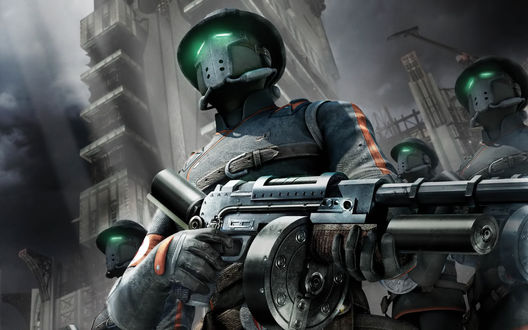 Обои на рабочий стол Солдат будущего из игры Damnation / Проклятье