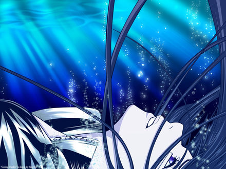 Обои на рабочий стол Юу Канда из аниме D.Gray-man под водой ('Going Under' is done by Sinever)