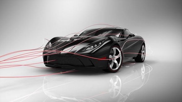 Обои на рабочий стол Спорткар Corvette Z03