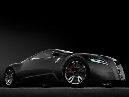 Обои на рабочий стол Красивая машина Audi R Zero Concept Black