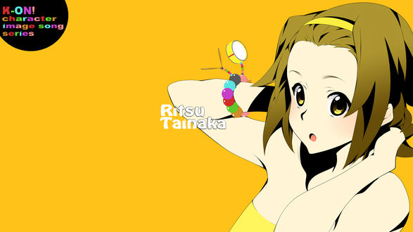 Обои на рабочий стол Ритсу Тайнака, аниме 'Кей-он' (k-on character image song series. ritsu tainaka)