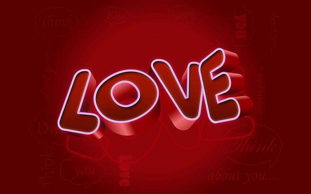 Обои для рабочего стола Love (you, think, about you...., kiss)