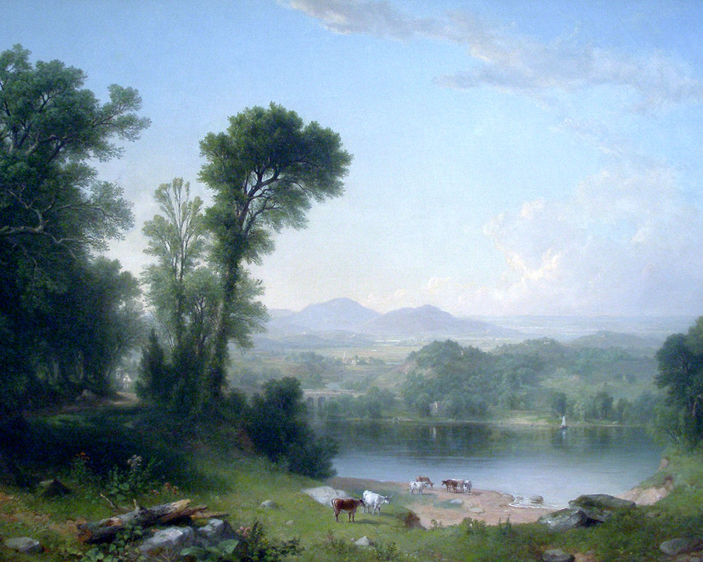 Обои для рабочего стола Дюран, Ашер Браун: 'Пастораль пейзаж', 1861, Вашингтон, Национальная галерея искусств / Durand, Asher Brown: 'Pastoral landscape', 1861 , Washington, National Gallery of Art