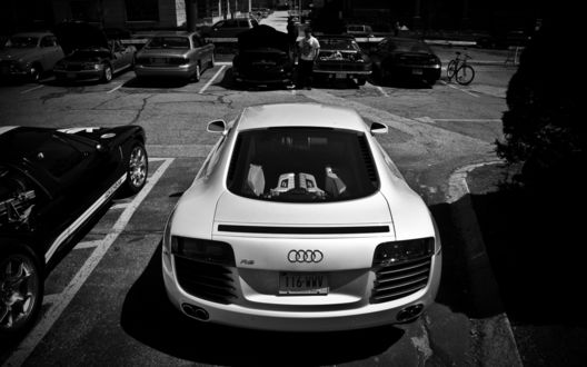 Обои на рабочий стол Белая Ауди / Audi