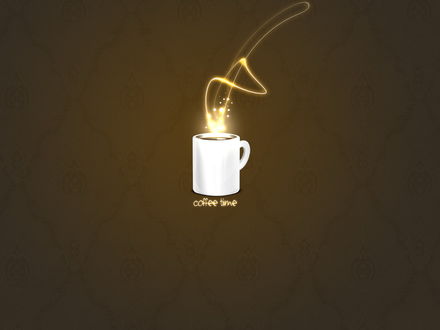 Обои на рабочий стол Coffe time (время  кофе)