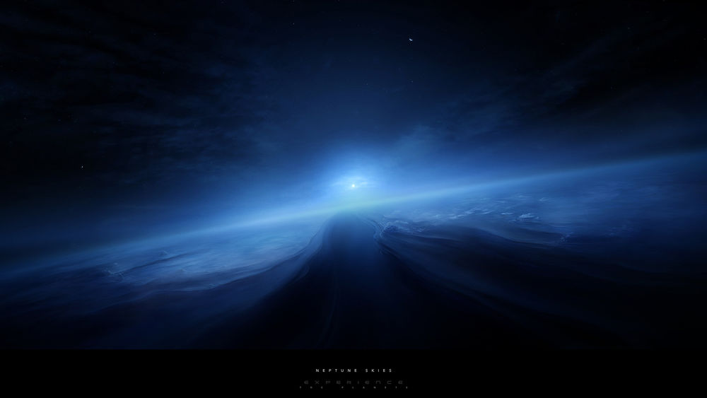 Обои для рабочего стола Дорога на Нептуне в тумане  (Neptune skies EXPERIENCE the planets)