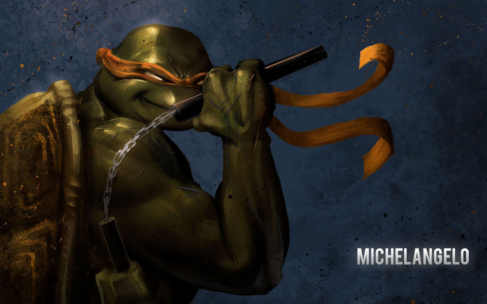 Обои для рабочего стола Черепашки ниндзя, Микелянджело / Michelangelo