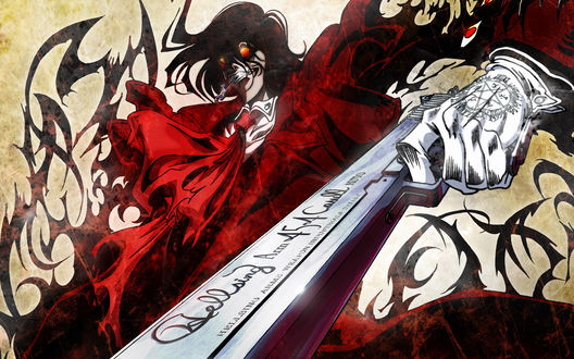 Обои на рабочий стол Алукард, аниме Hellsing