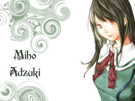 Обои на рабочий стол Miho Adzuki / Михо Адзуки из аниме Bakuman / Бакуман, art by Takeshi Obata
