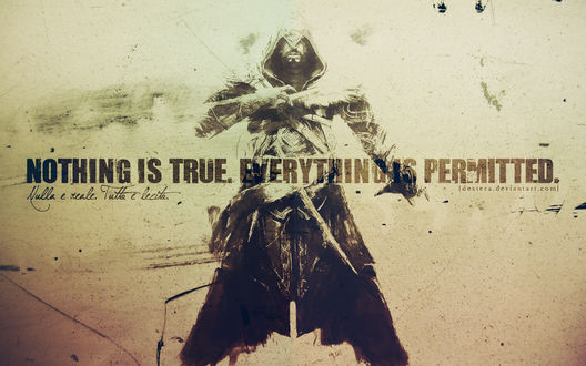 Обои на рабочий стол Assasin's creed:revelations / Кредо убийцы:откровения (Nothing is true. Everything is permitted. Nulla e reale Tutta lecita)