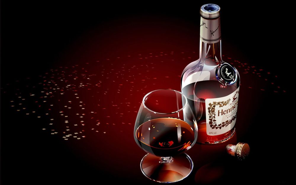 Обои для рабочего стола Коньяк Hennesy