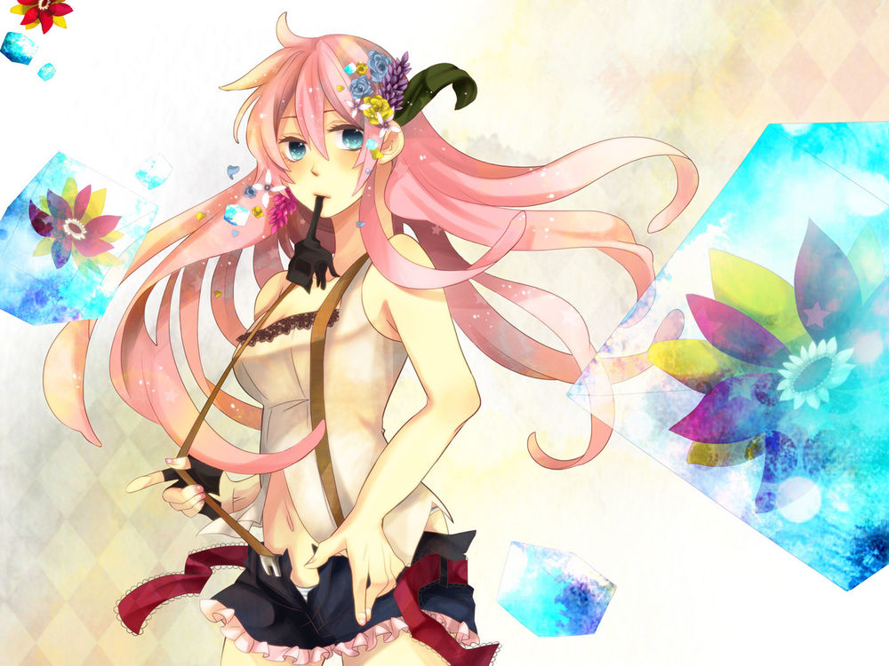 Обои для рабочего стола Vocaloid Luka Megurine / Вокалоид Лука Мегурине