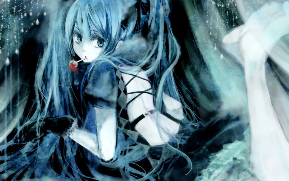 Обои для рабочего стола Vocaloid Miku Hatsune / Вокалоид Мику Хатсуне