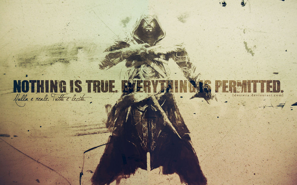 Обои для рабочего стола Assasin's creed:revelations / Кредо убийцы:откровения (Nothing is true. Everything is permitted. Nulla e reale Tutta lecita)